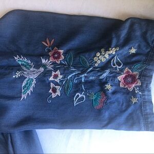 JOHNNY WAS WORKSHOP Viola Cropped Pant Embroidered